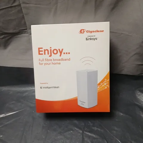 GIGACLEAR FULL FIBRE MESH WIFI ROUTER BY LINKSYS – BOXED, SEALED