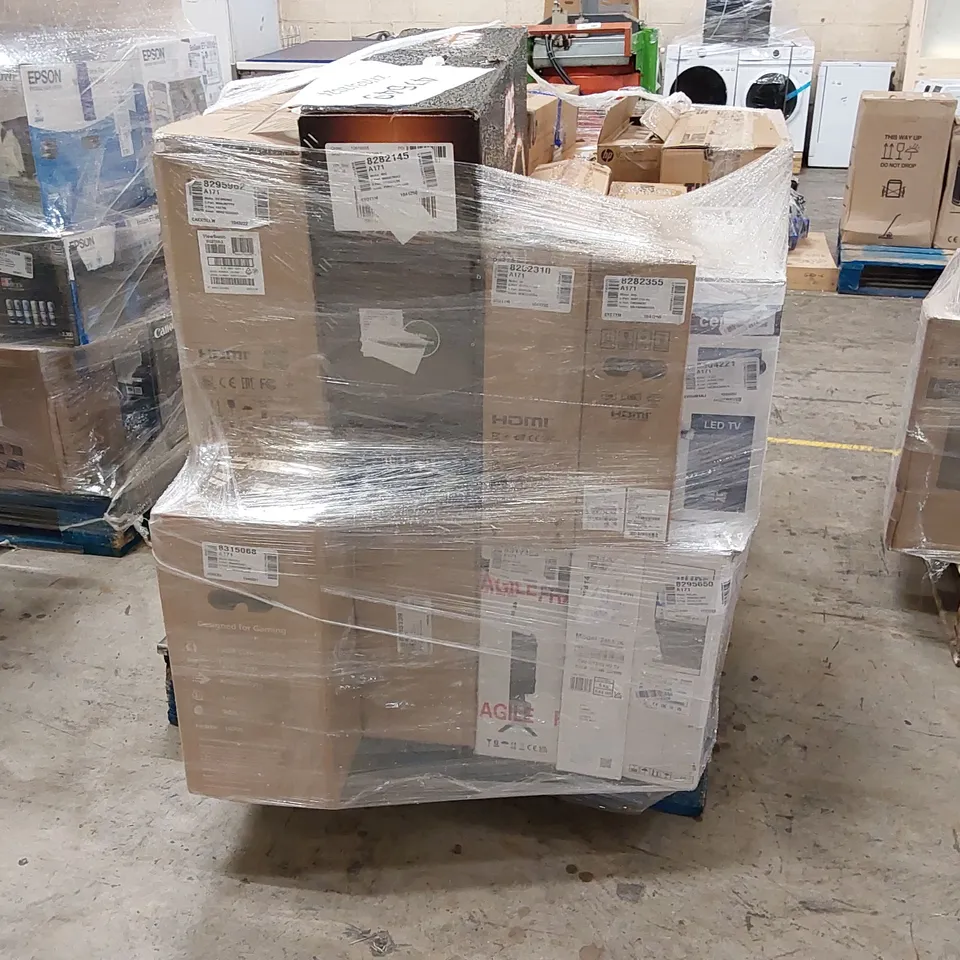 PALLET OF APPROXIMATELY UNPROCESSED RAW RETURN MONITORS TO INCLUDE;
