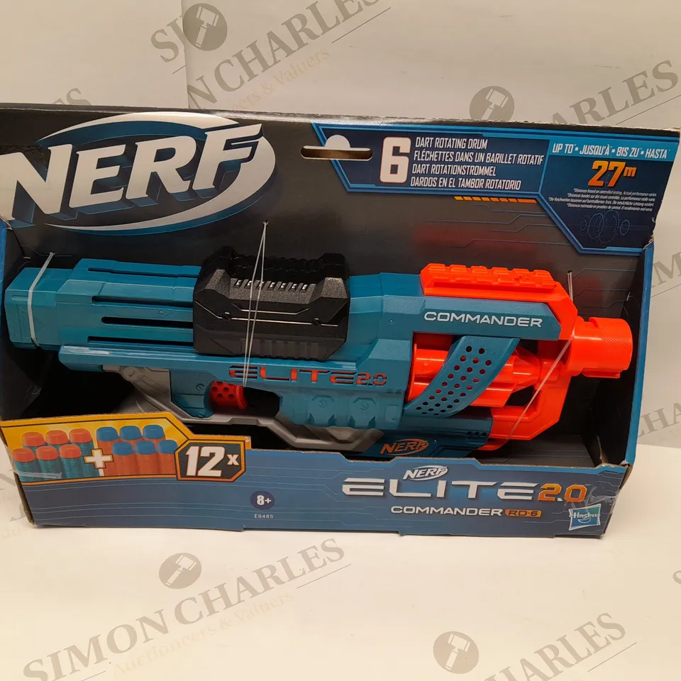 BRAND NEW BOXED NERF ELITE 2.0 COMMANDER RD-6 WITH 6 DART ROTATING DRUM