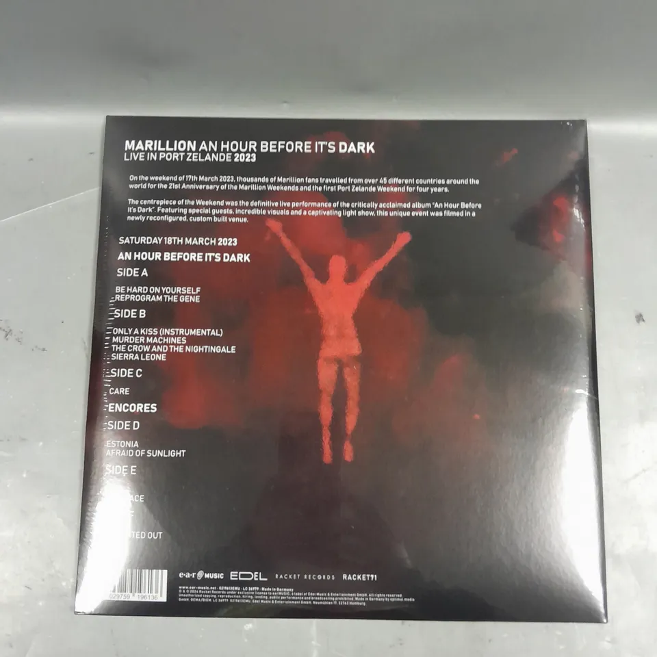 SEALED AN HOUR BEFORE IT'S DARK LIVE IN PORT ZELANDE 2023 VINYL