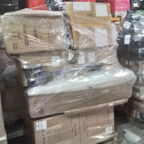 PALLET OF ASSORTED HOUSEHOLD GOODS AND PRODUCTS TO INCLUDE;BATHROOM SOFA,HOOVER,GLUCOSE MONITOR