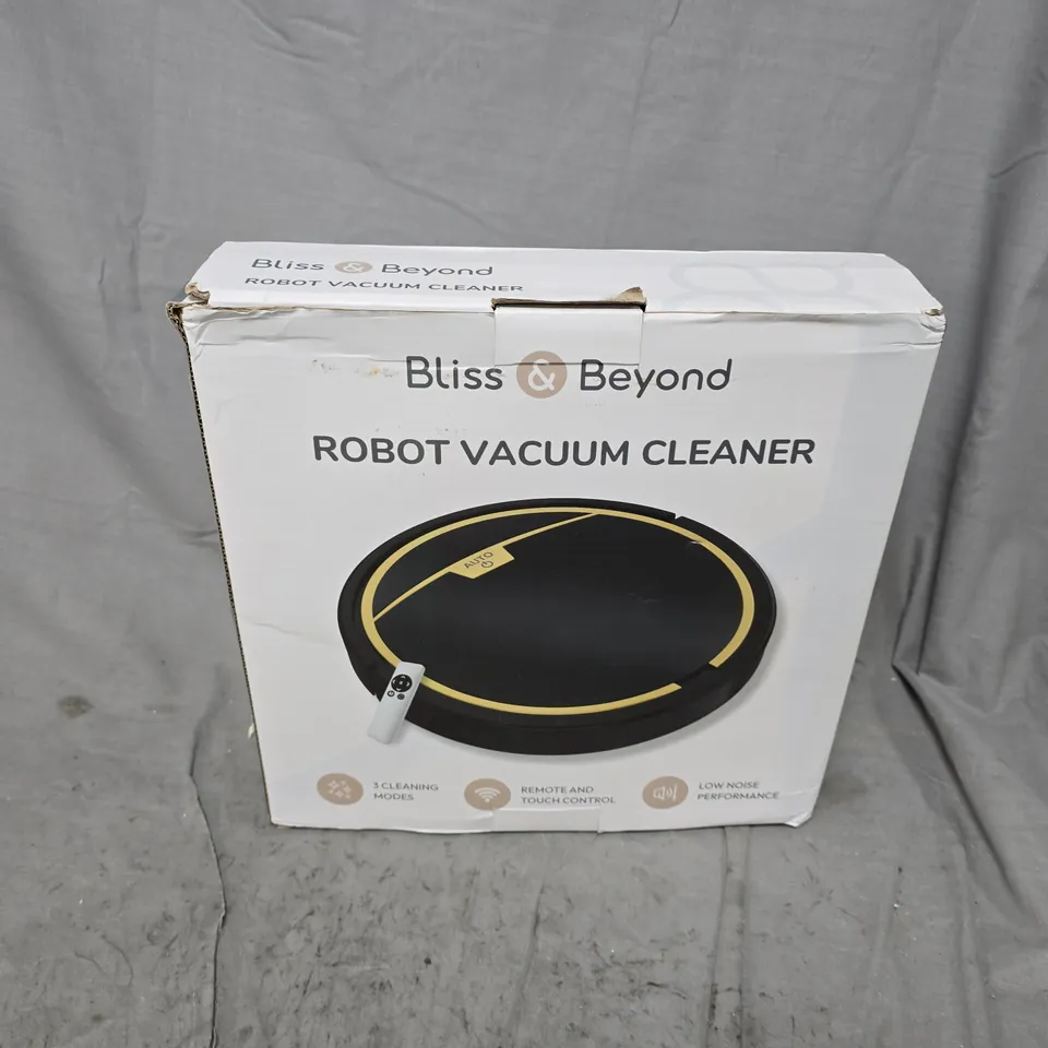 BOXED BLISS & BEYOND ROBOT VACUUM CLEANER