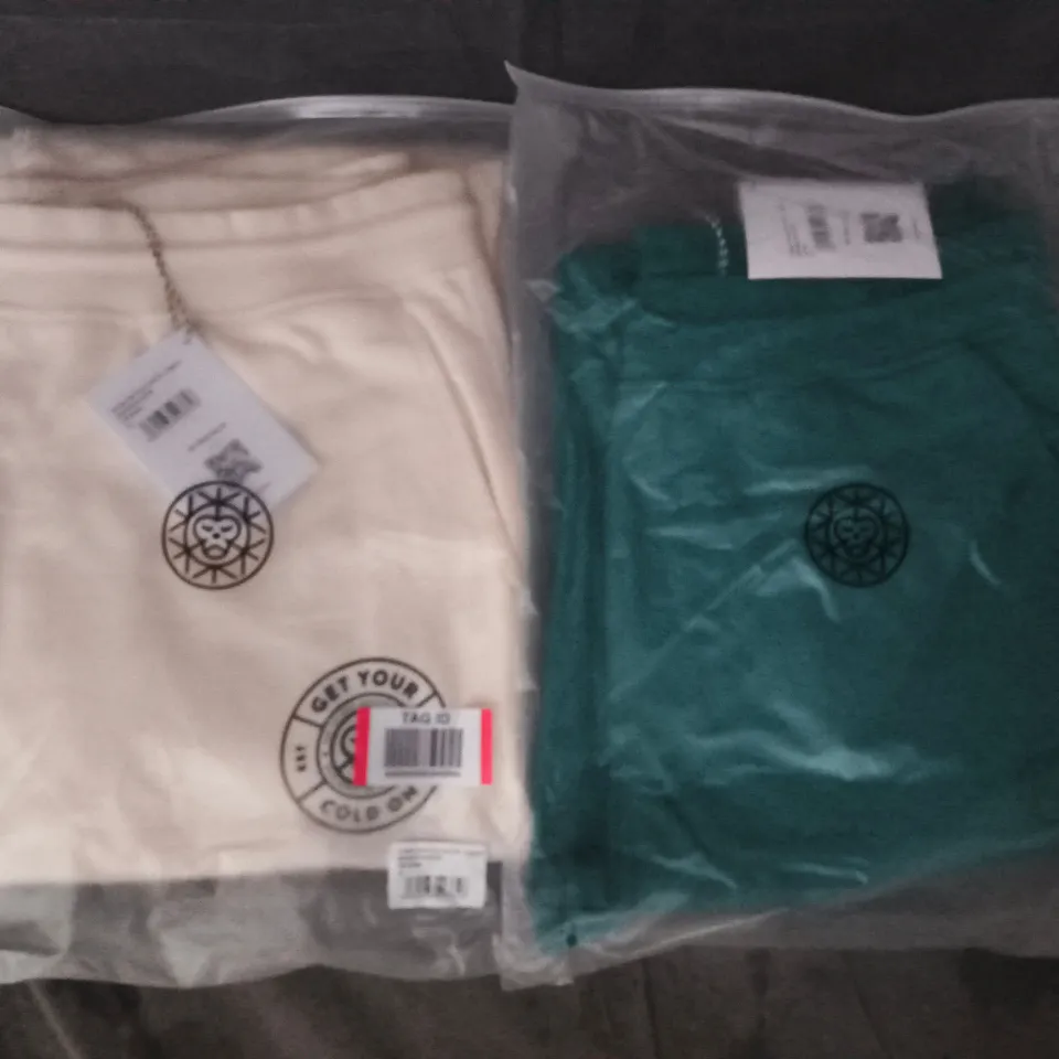 BOX OF APPROXIMATELY 12 ASSORTED BRASS MONKEY JOGGERS - SIZES AND COLOURS VARY