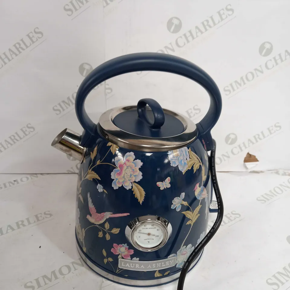 LAURA ASHLEY ELVEDEN PRINT KETTLE - NAVY
