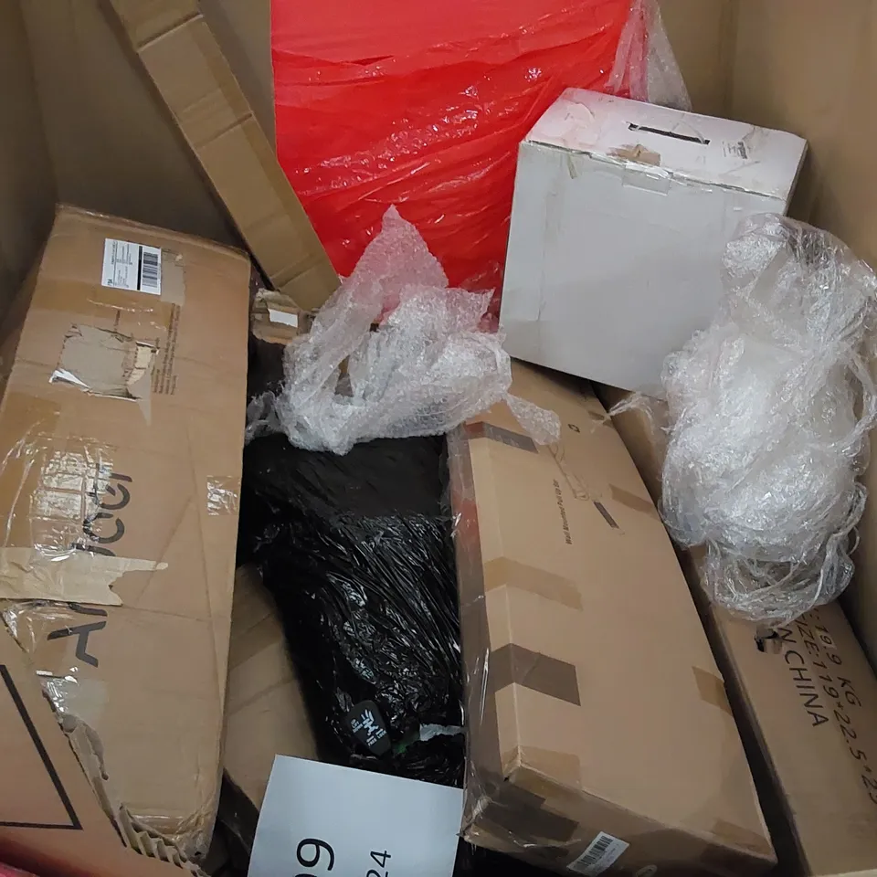 PALLET TO CONTAIN ASSORTED HOUSEHOLD ITEMS AND CONSUMER PRODUCTS. INCLUDING OFFICE CHAIR, FOLDING EXERCISE BIKE, WALL MOUNTED PULL UP BAR ETC 