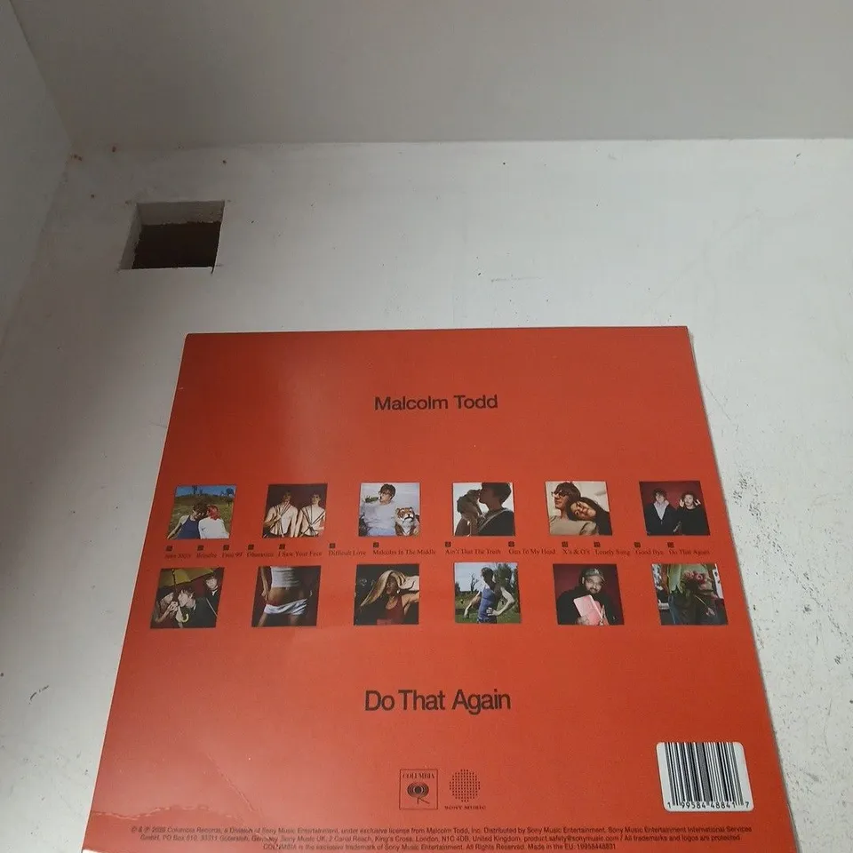 MALCOLM TODD – DO THAT AGAIN (VINYL LP, ORANGE COVER)