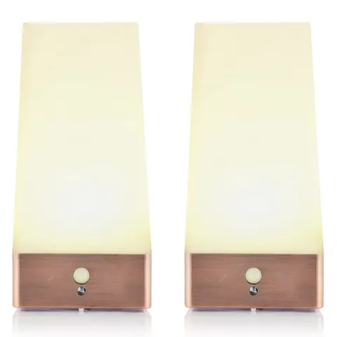 OUTLET AURAGLOW SET OF 2 WIRELESS PIR HALLWAY RECHARGEABLE