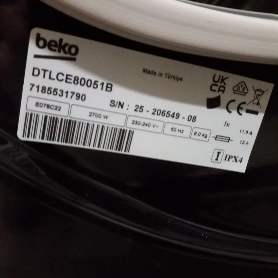 BEKO 1-8KG CONDENSER TUMBLE DRYER IN BLACK 