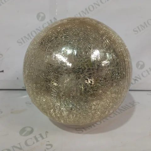 MR CHRISTMAS 8" GLASS CRACKLE SPHERE WITH ROTATING LIGHT