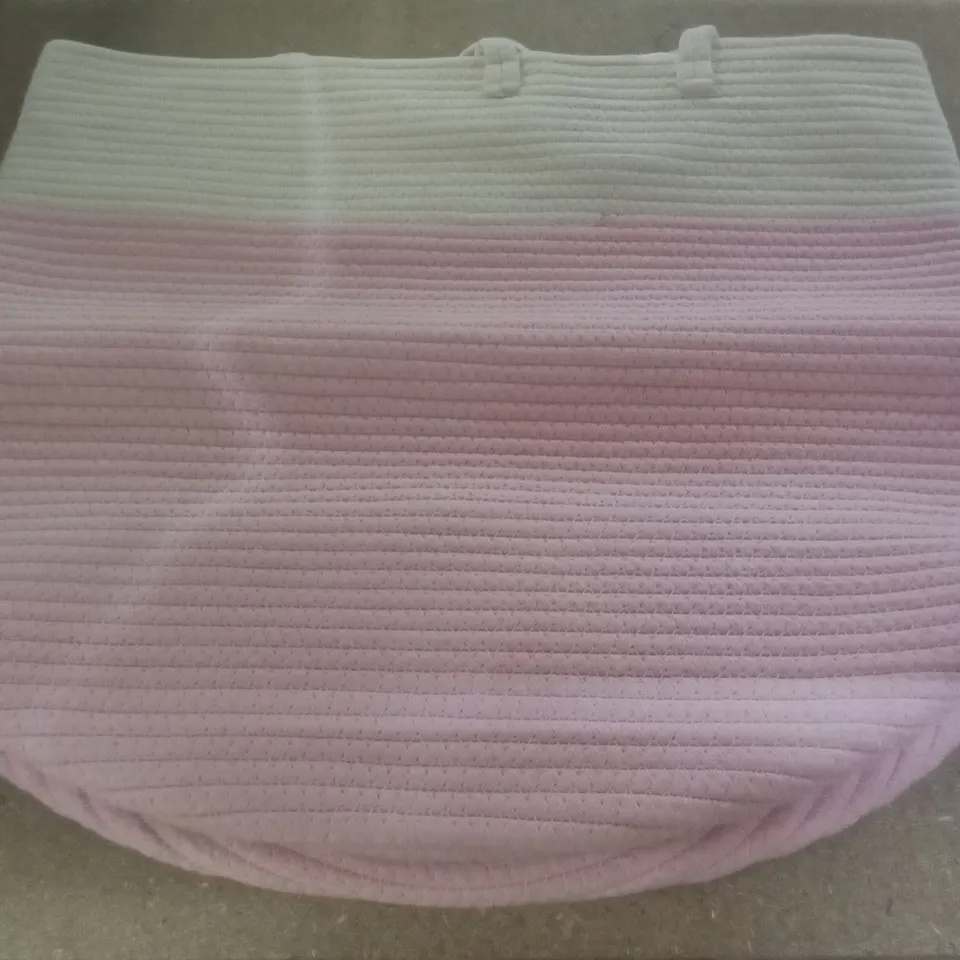 LAUNDRY BIN PINK/WHITE 59"X50X50CM