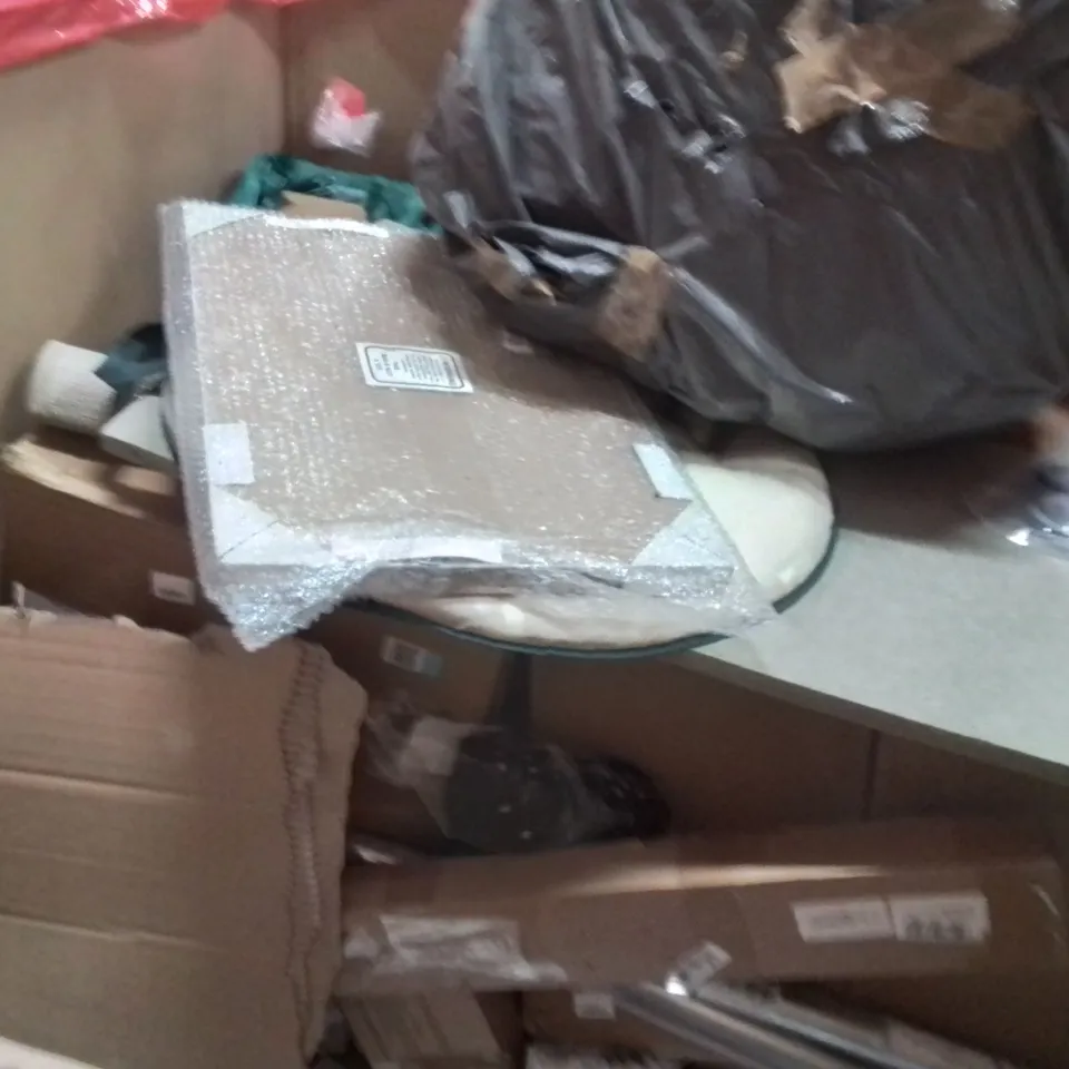 PALLET OF ASSORTED HOUSEHOLD GOODS AND PRODUCTS TO INCLUDE;AIR COOLER,CEILING LIGHT,AREA RUG