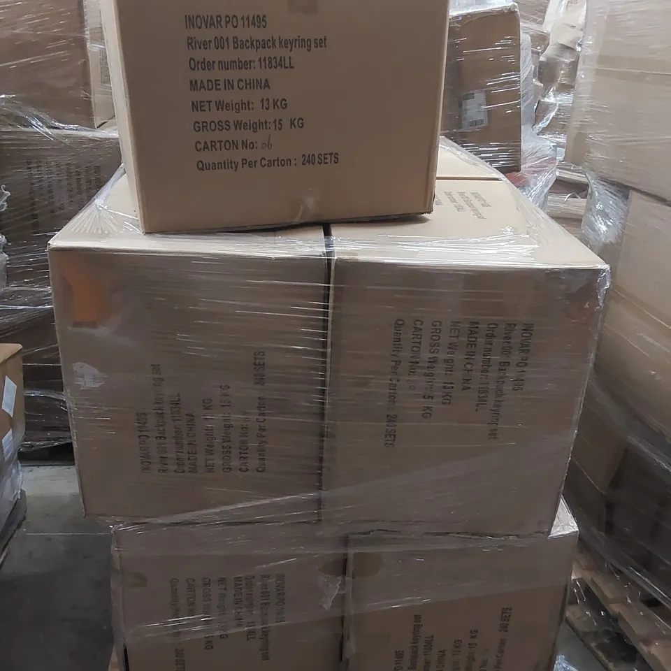 PALLET CONTAINING APPROXIMATELY 2000 BRAND NEW DORA THE EXPLORER BACKPACK KEYRING SETS