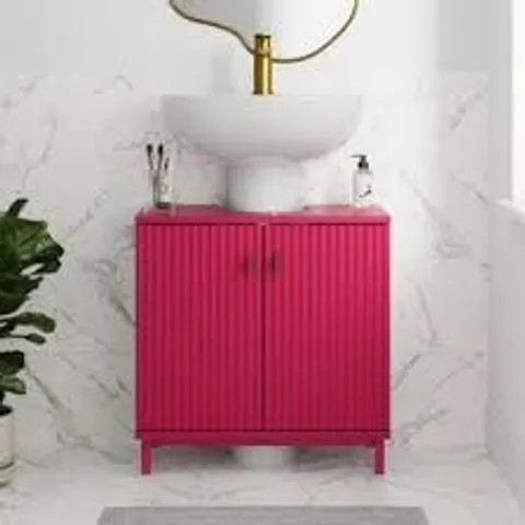 BOXED DUNELM ELSIE UNDER SINK UNIT - MAGENTA PINK