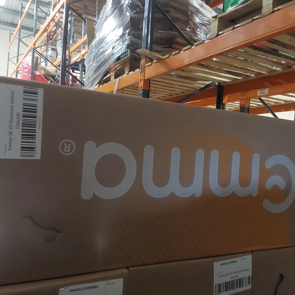 BRAND NEW BOXED EMMA UK V2 DIAMOND HYBRID 150 x 200CM KING SIZE MATTRESS