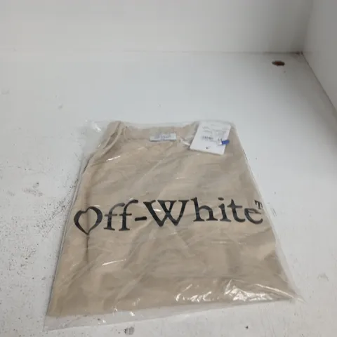 OFF-WHITE BIG BOOKISH SKATE S/S TEE – BROWN/BLACK, UK LARGE