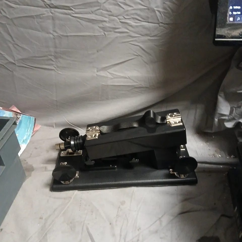 BLACK SEX MACHINE WITH SUCTION CUPS AND 6 ASSORTED DILDO ATTACHMENTS 