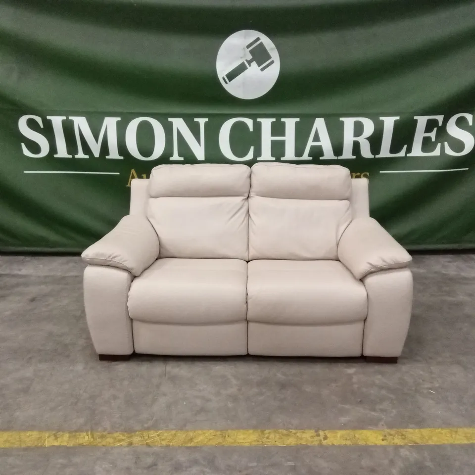 QUALITY DESIGNER FRANCO FERRI LEATHER 2 SEATER ELECTRIC RECLINER SOFA