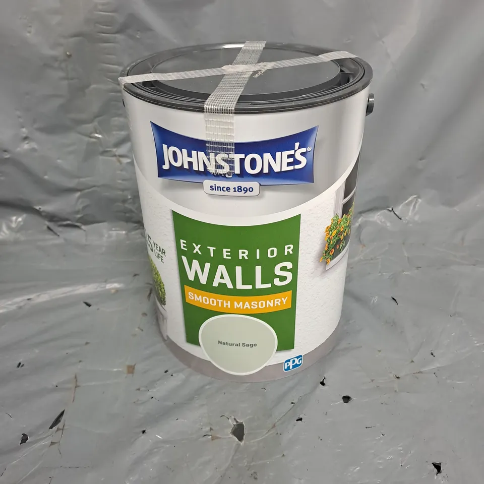 JOHNSTONES EXTERIOR WALLS SMOOTH MASONRY IN NATURAL SAGE 5L - COLLECTION ONLY