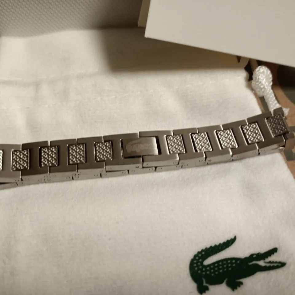 BOXED LACOSTE STAINLESS STEEL BRACELET
