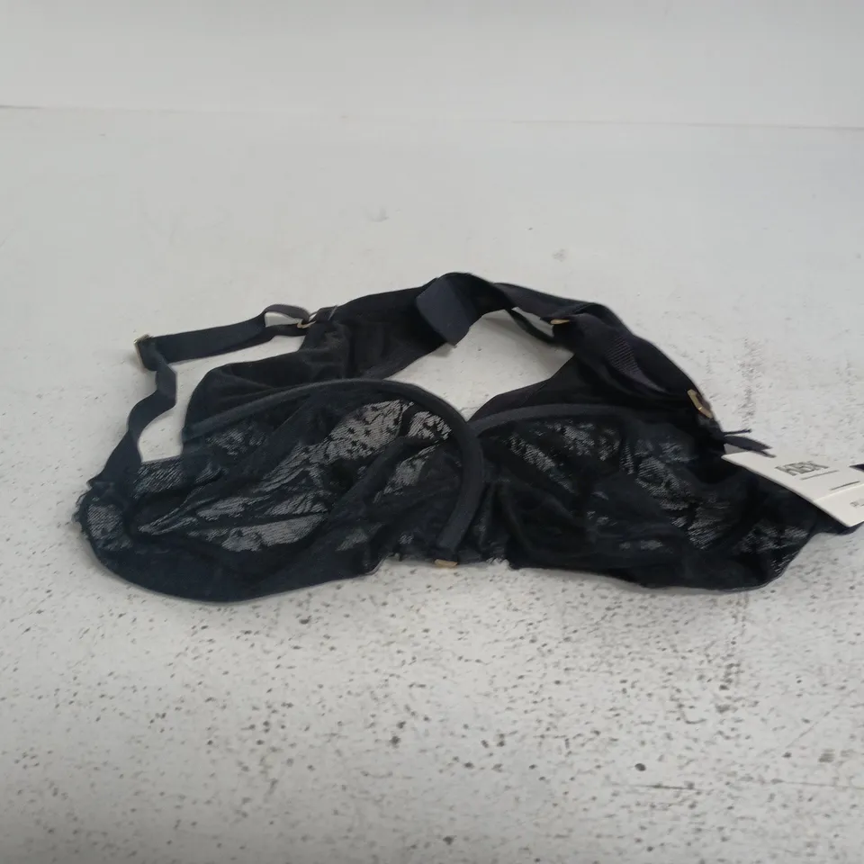 KBX LOUISA NON-PAD PLUNGE BRA – BLACK, UK 34 FF