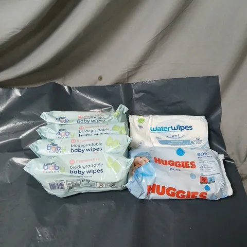 APPROXIMATELY 9 X BABY/WET WIPES