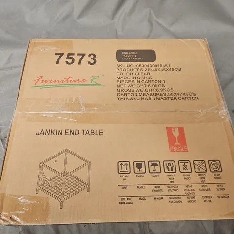 BOXED FURNITURE R JANKIN END TABLE 7573 