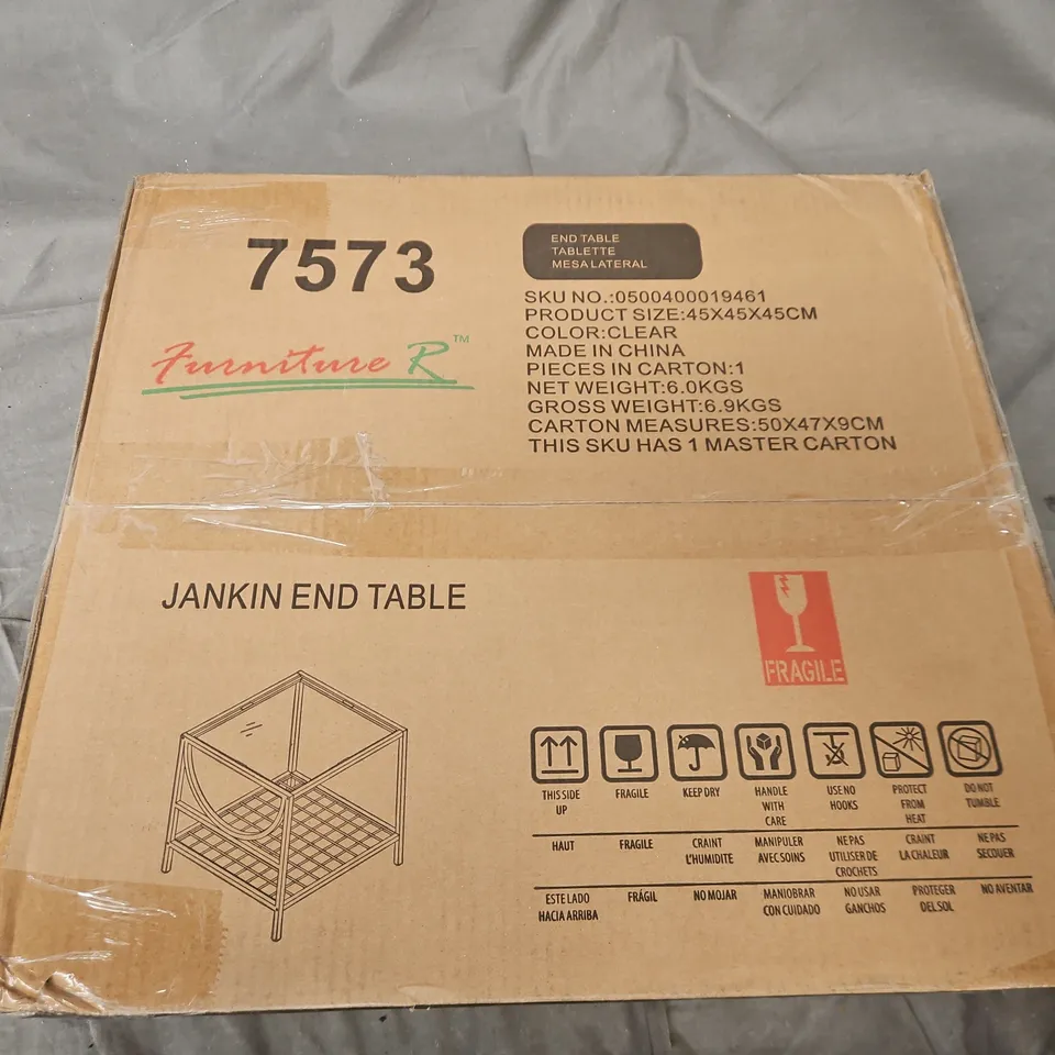 BOXED FURNITURE R JANKIN END TABLE 7573 
