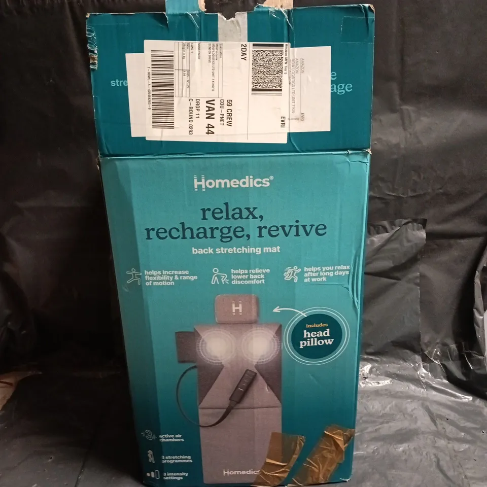 HOMEDICS BACK STRETCHING MAT WITH HEAD PILLOW – BOXED