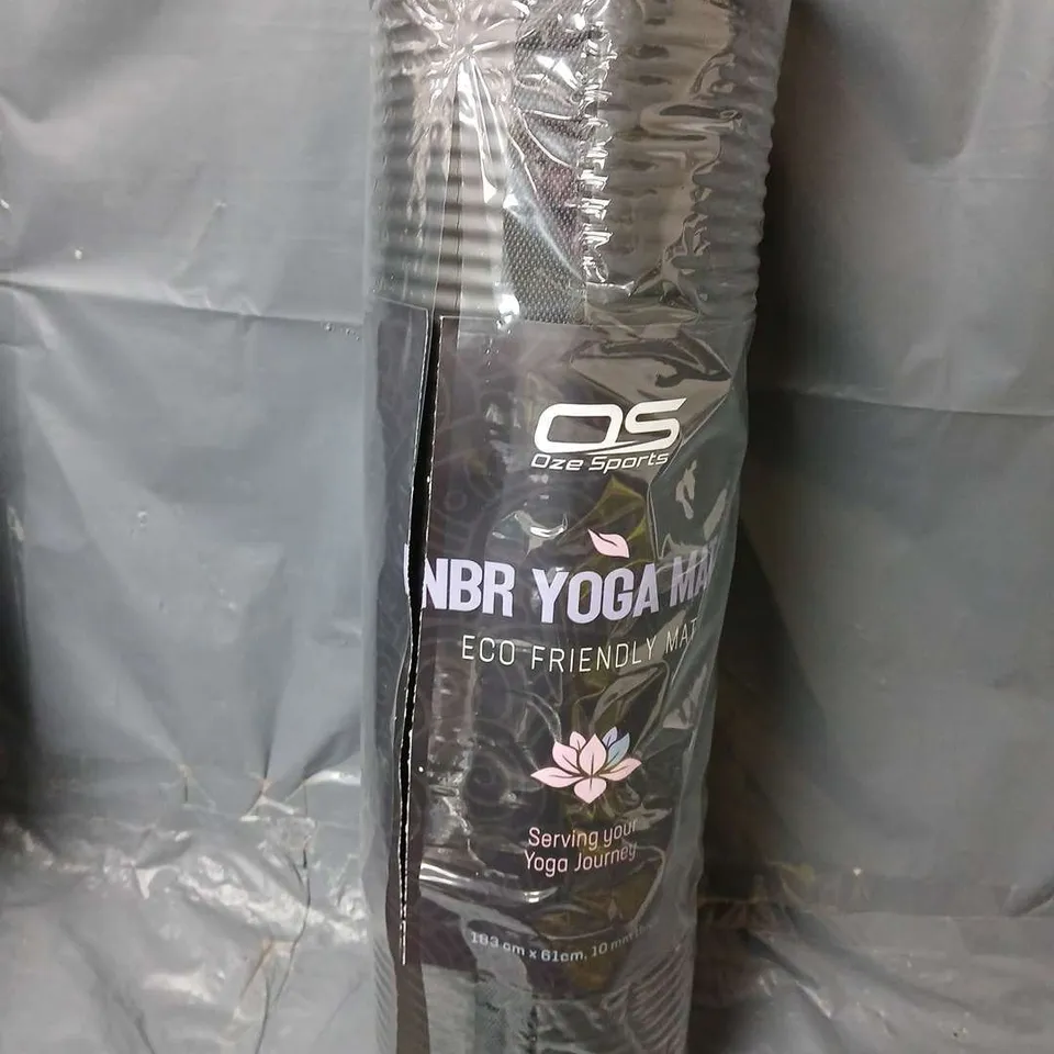 OZE SPORTS NBR YOGA MAT IN BLACK (183x61cm)