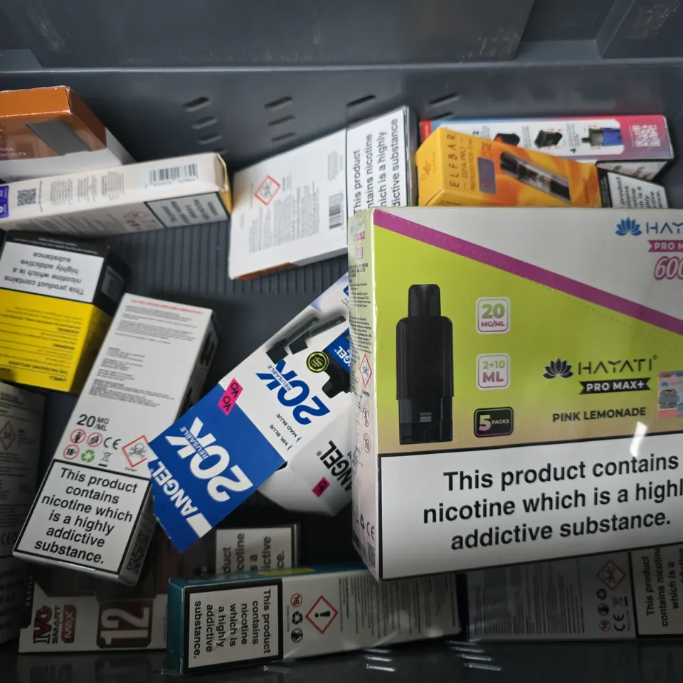 APPROXIMATELY 20 ASSORTED E-CIGARETTE PRODUCTS TO INCLUDE BRANDS SUCH AS HAYATI, LOST MARY, IVG, ETC - COLLECTION ONLY