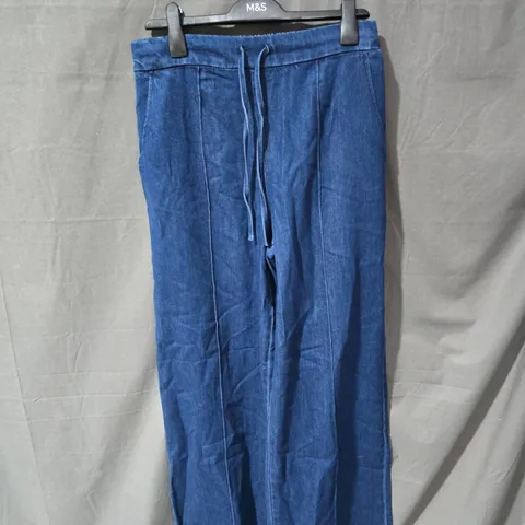 OLIVER BONAS BLUE DRAWSTRING-WAIST TROUSERS – WOMEN'S, DENIM-STYLE