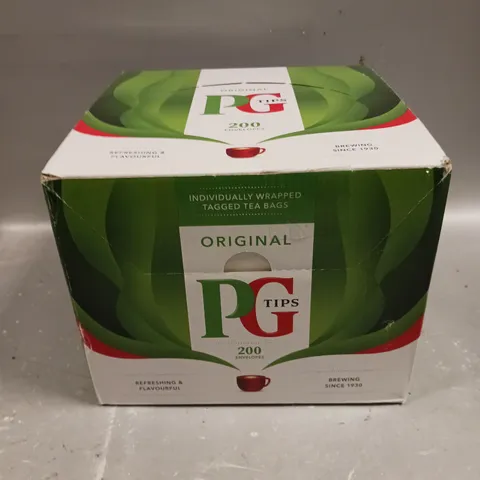 BOXED SEALED PG TIPS ORIGINAL TEA BAGS - 200 BAGS