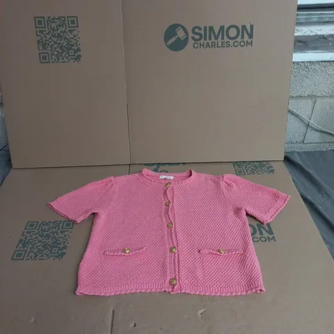 MONSOON PINK KNITTED CARDIGAN – SIZE M