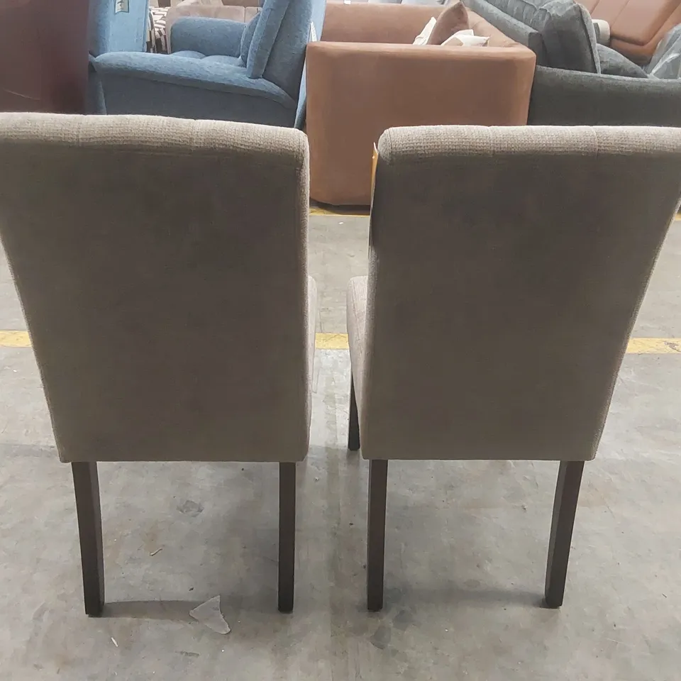 PAIR OF SHANKAR ESPRESSO LIVING DINING CHAIRS
