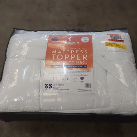 BAGGED SLEEP SOUNDLY CLIMATE CONTROL EXTRA DEEP 10CM MATTRESS TOPPER - SINGLE