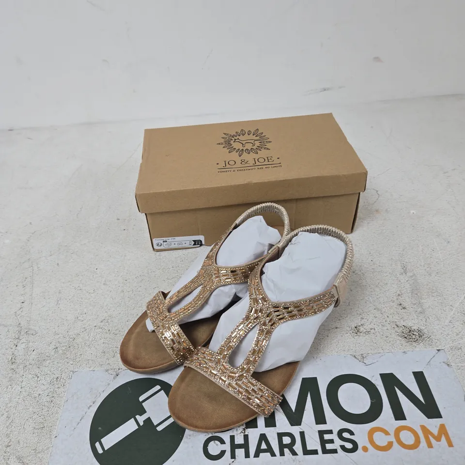 JO & JOE CAPE VERDE ROSE GOLD SANDALS – UK SIZE 6