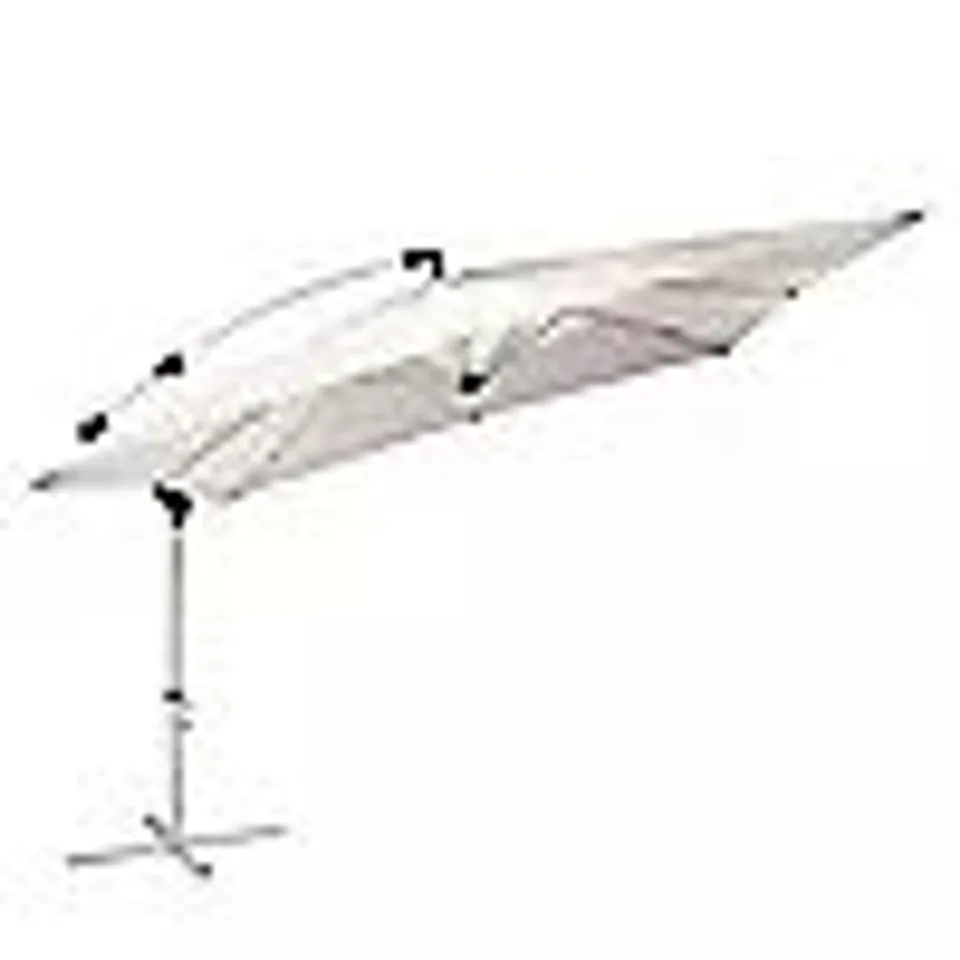 ABODE LARGE 3X3M CANTILEVER PARASOL IN NATURAL STRIPE