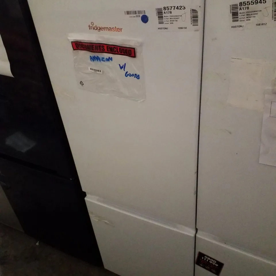 FRIDGEMASTER 50CM FREESTANDING 60/40 FRIDGE FREEZER IN WHITE MC50175A - UNPROCESSED RAW RETURN