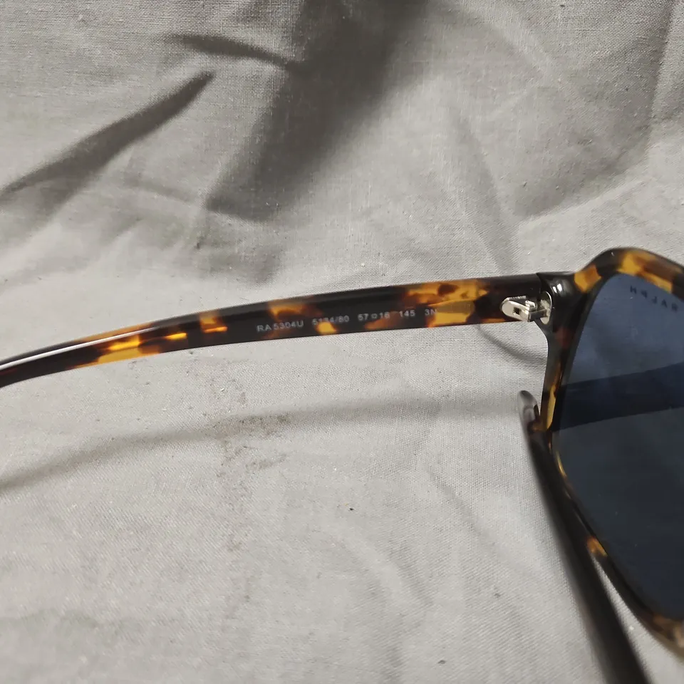 RALPH LAUREN SUNGLASSES – TORTOISESHELL FRAME WITH BLUE LENSES