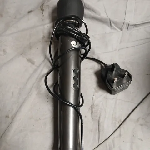 PERSONAL WAND MASSAGER WITH MAINS ADAPTOR – GREY HANDLE, BLACK HEAD (NSFW)