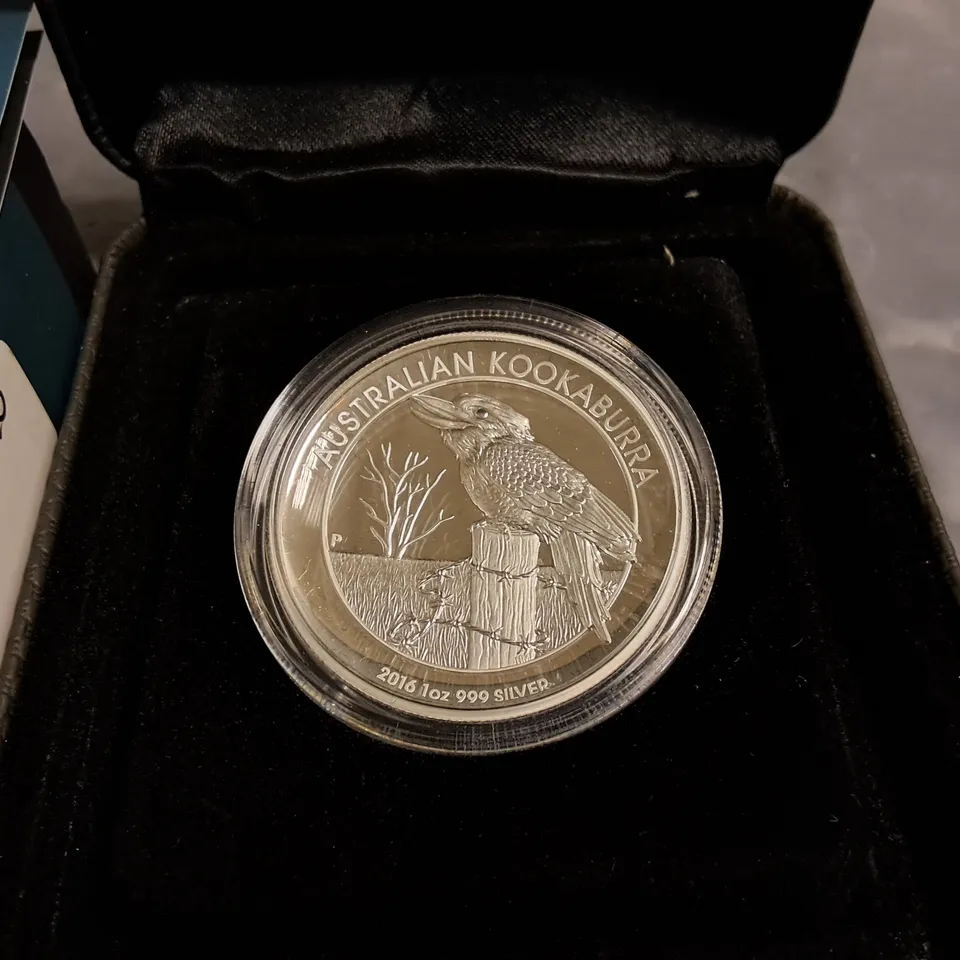 PERTH MINT 1OZ 2016 HIGH RELIEF SILVER PROOF KOOKABURRA COIN