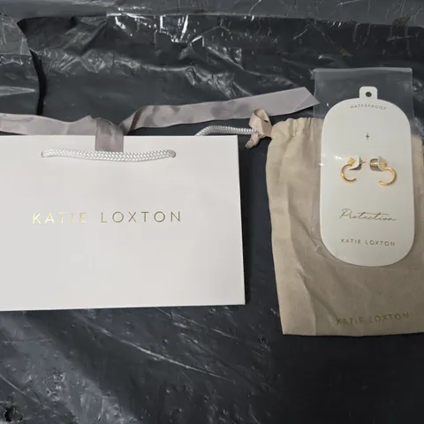 KATIE LOXTON GOLD HOOP PROTECTION EARRINGS 