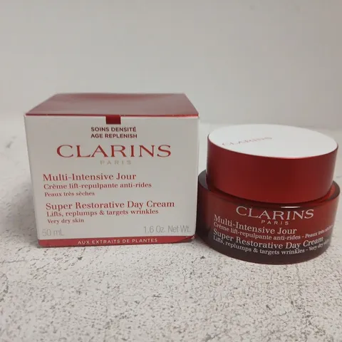 BOXED CLARINS MULTI-INTENSIVE JOUR SUPER RESTORATIVE DAY CREAM – 50 ML