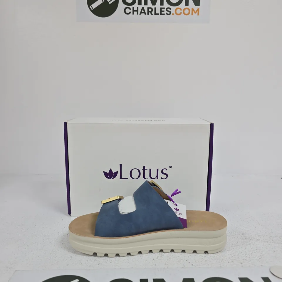 LOTUS BLUE SANDALS, WOMEN'S - (EU 41), DOUBLE BUCKLE STRAPS