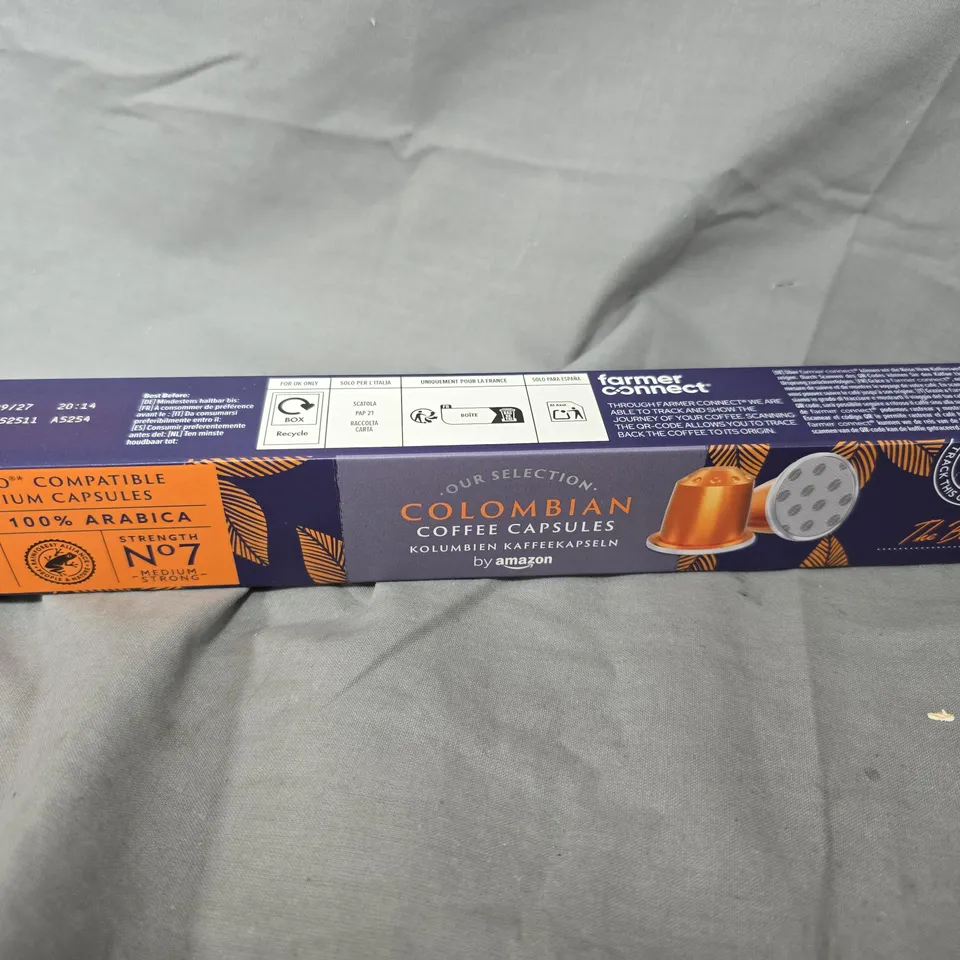 10 X BOXED AMAZON COLOMBIAN COFFEE CAPSULES 