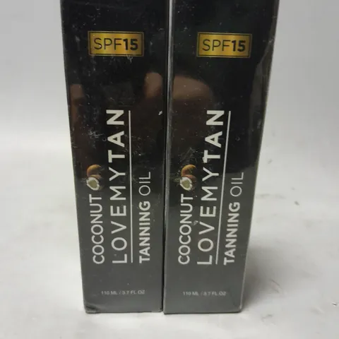 LOT OF 2 SEALED LOVE MY TAN COCONUT TANNING OIL SPF 15 110ML