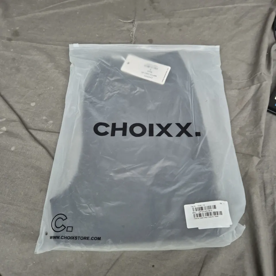 CHOIXX PREMIUM DETAIL CARGO TROUSERS V2 – BLACK, SIZE S