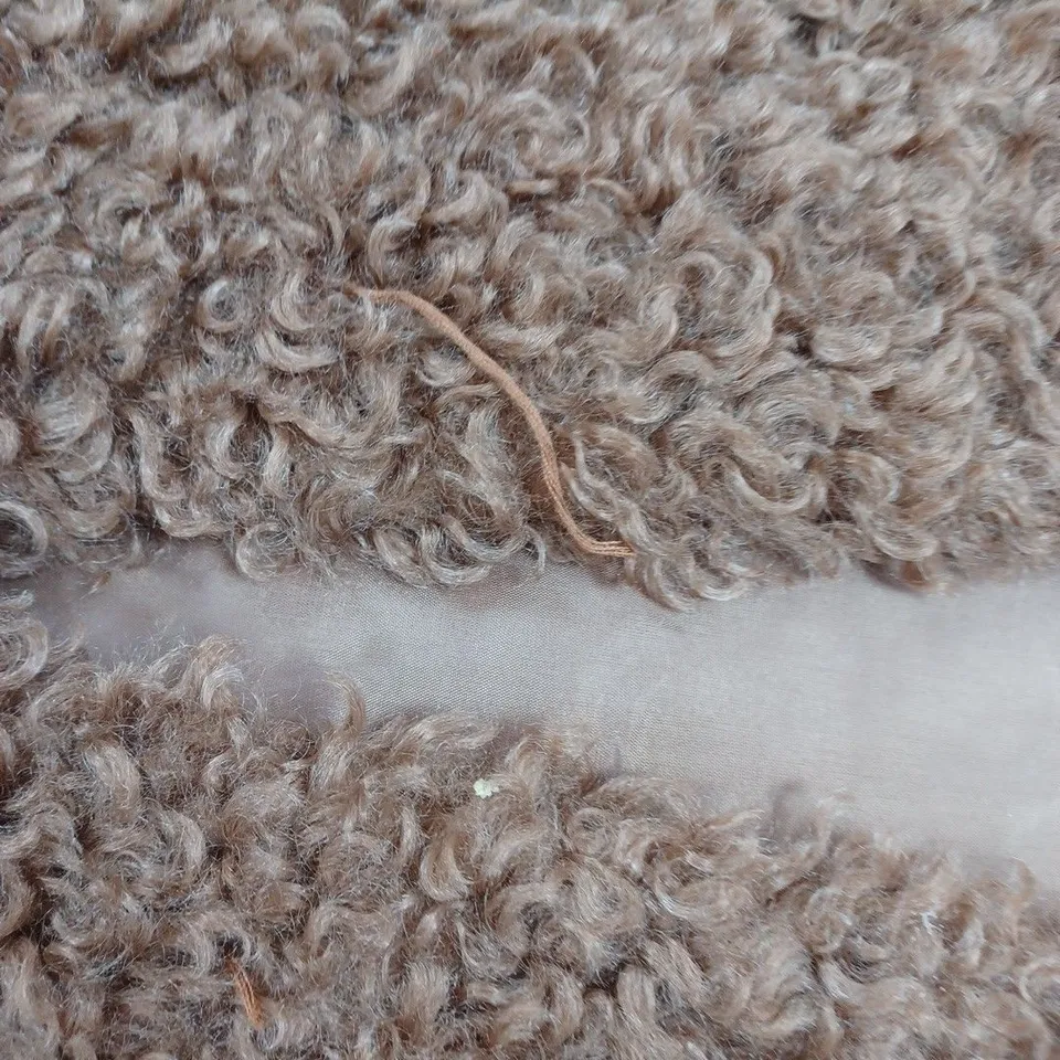 CENTIGRADE FAUX FUR SLEEVELESS COAT COGNAC 3XL