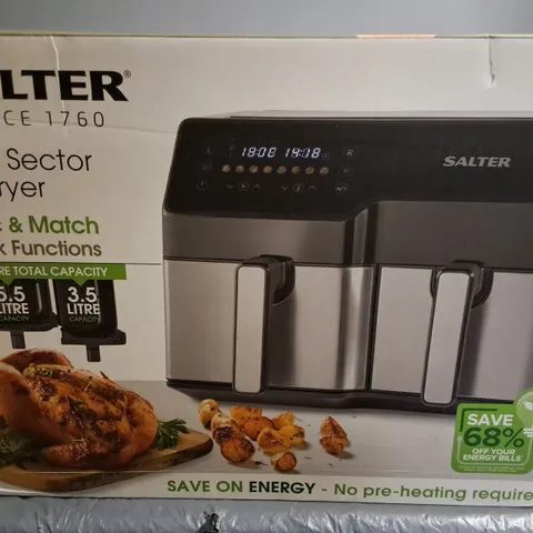 BOXED SALTER DUAL SECTOR AIR FRYER