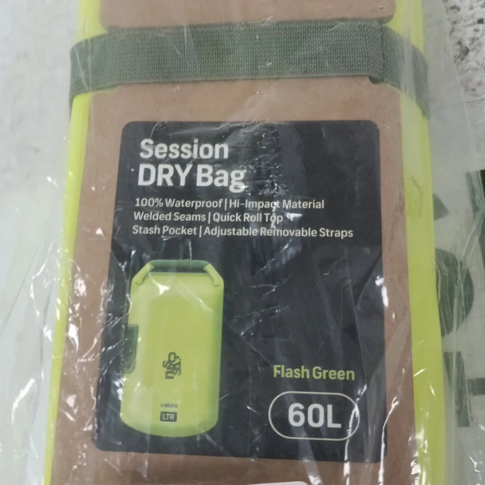 C-SKINS SESSION DRY BAG 60L – FLUORESCENT GREEN